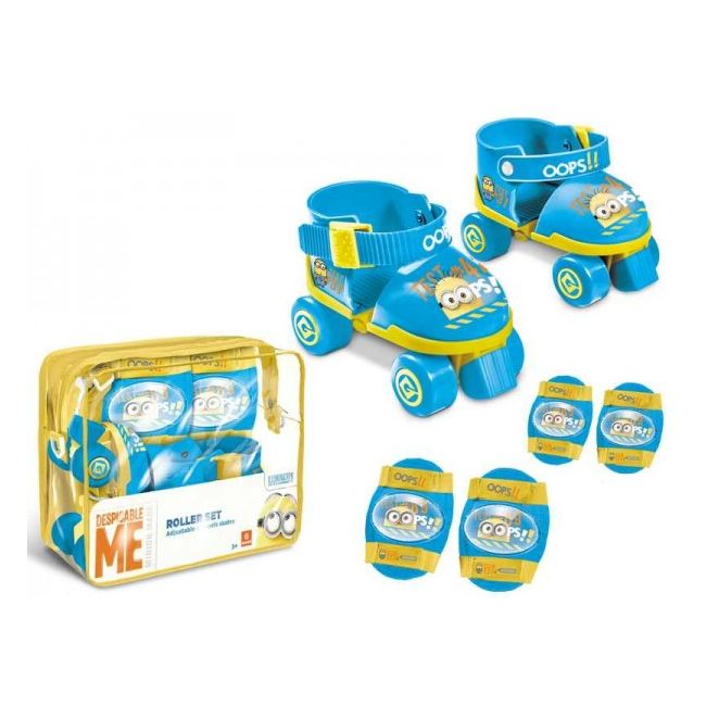Role copii Mondo ajustabile Minioni 4 roti cu protectii - SOLMON28049
