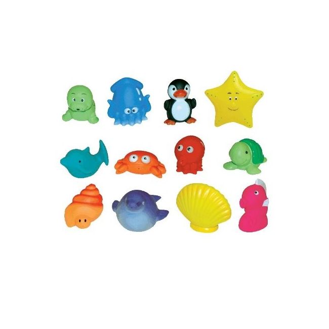 Set 12 jucarii de baie animale marine LUDI DNBLUD2174
