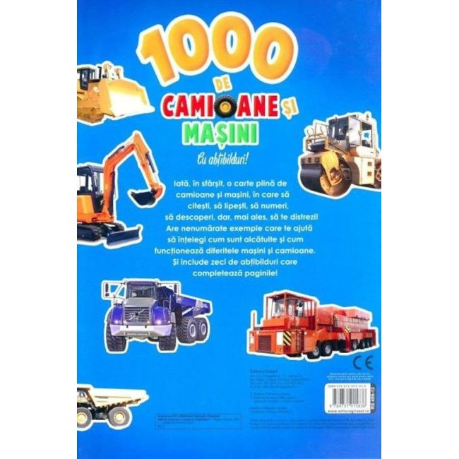 1000 de camioane si masini cu abtibilduri - EDU978-973-1915-83-8