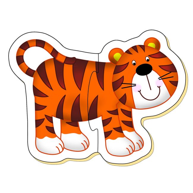 Baby puzzle: animale din jungla (2 piese)