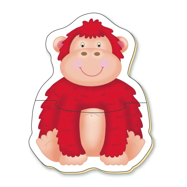 Baby puzzle: animale din jungla (2 piese)