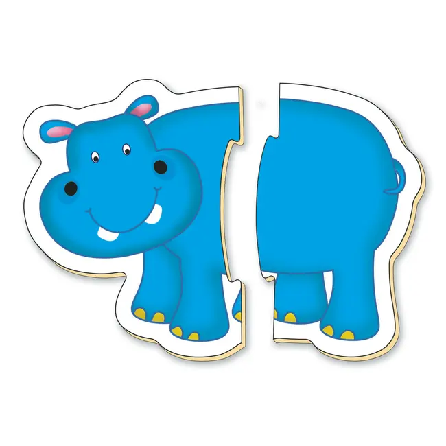 Baby puzzle: animale din jungla (2 piese)