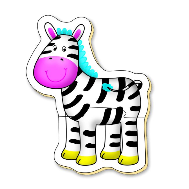 Baby puzzle: animale din jungla (2 piese)