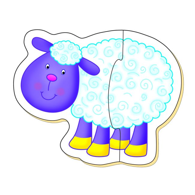 Baby puzzle: ferma (2 piese)