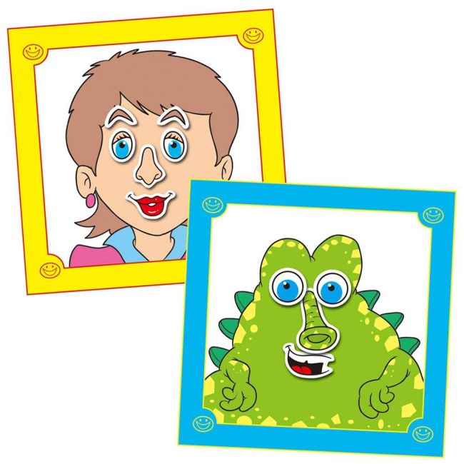 Carte cu abtibilduri funny faces