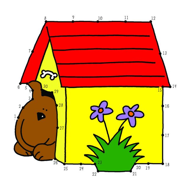 Carte de colorat dot to dot