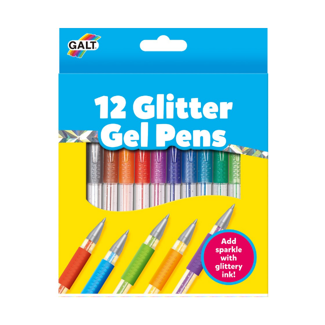 Set 12 pixuri cu gel si sclipici