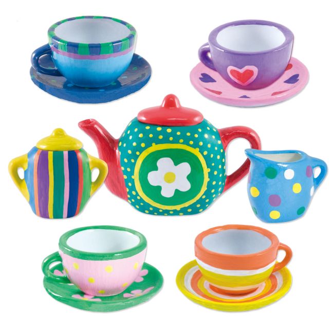 Set ceramica: picteaza un set de ceai