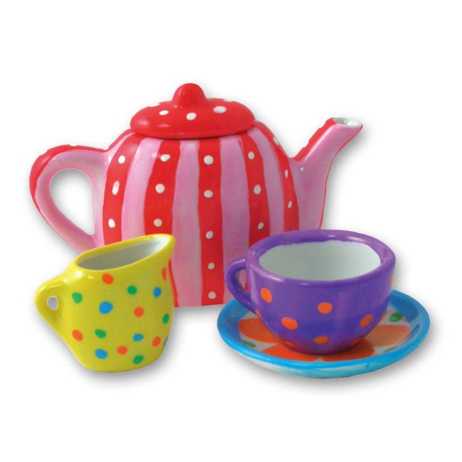 Set ceramica: picteaza un set de ceai