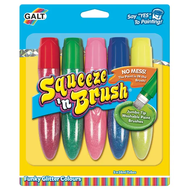 Squeeze'n brush - 5 culori cu sclipici