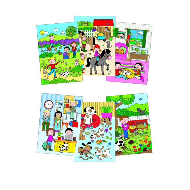 Water magic: carte de colorat animale de companie