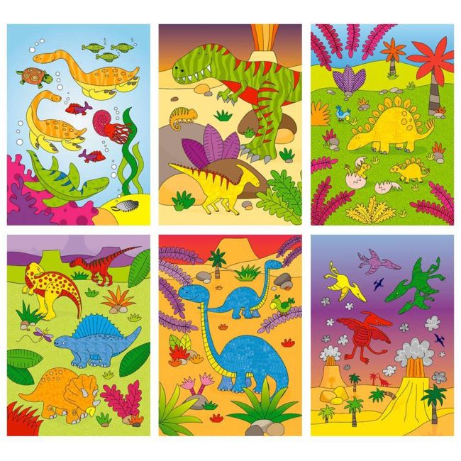 Water magic: carte de colorat dinozauri