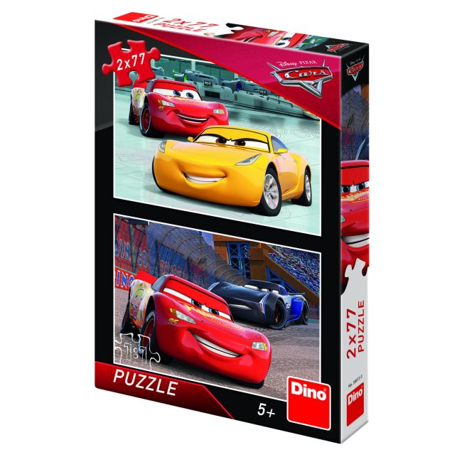 Puzzle 2 in 1 - cars 3: cursa cea mare (2 x 77 piese)