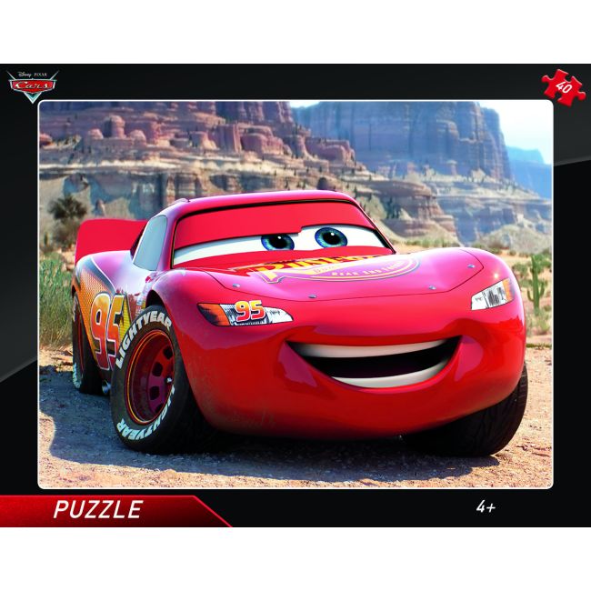 Puzzle cu rama - fulger mcqueen