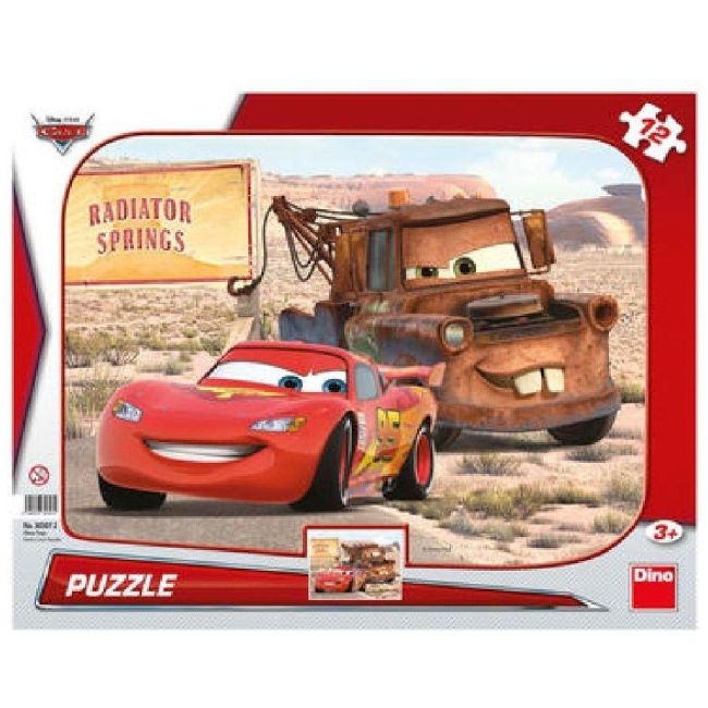Puzzle - peripetii cu lightning mcqueen (12 piese)
