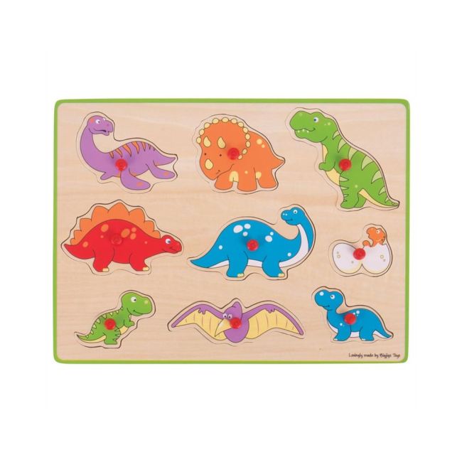 Puzzle din lemn incastru - dinozauri