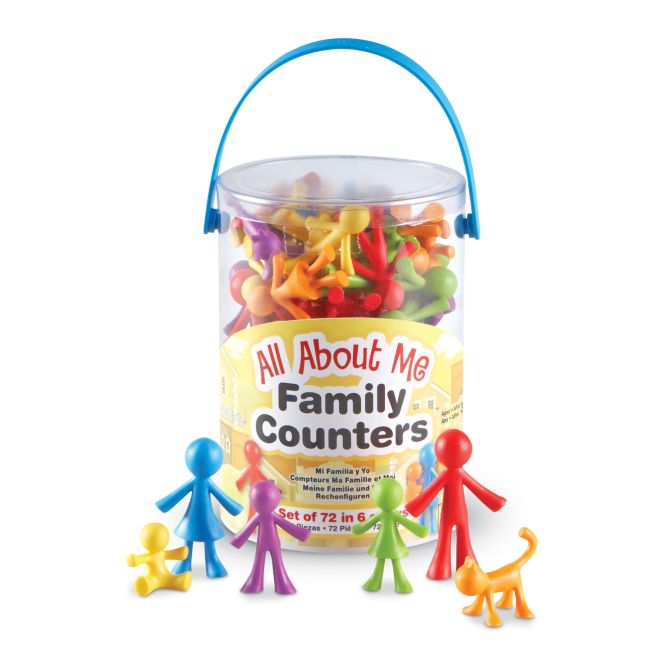Set pentru sortat si numarat - familia mea (72 piese)