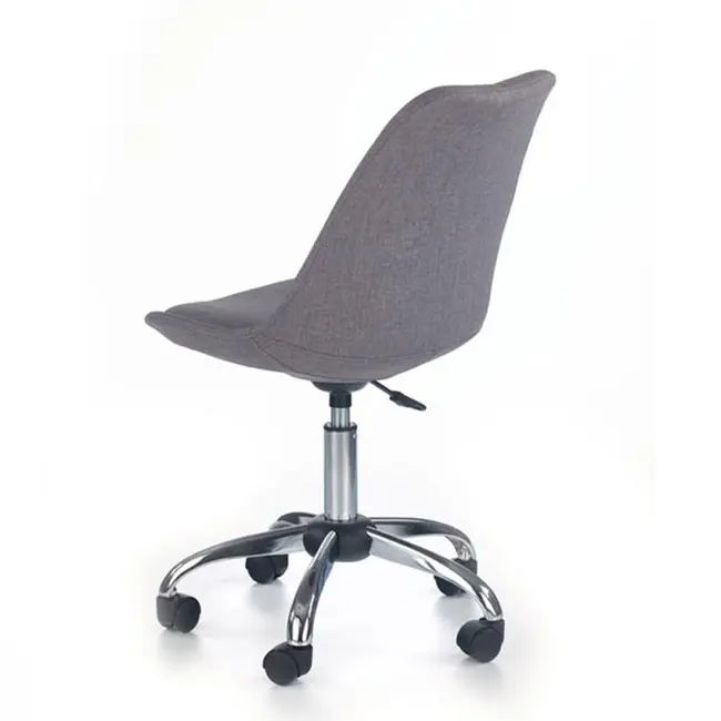 Scaun birou copii hm coco 4, ergonomic, stofa, cadru metalic, inaltime ajustabila, roti pivotante, 80 kg, gri deschis drm3836