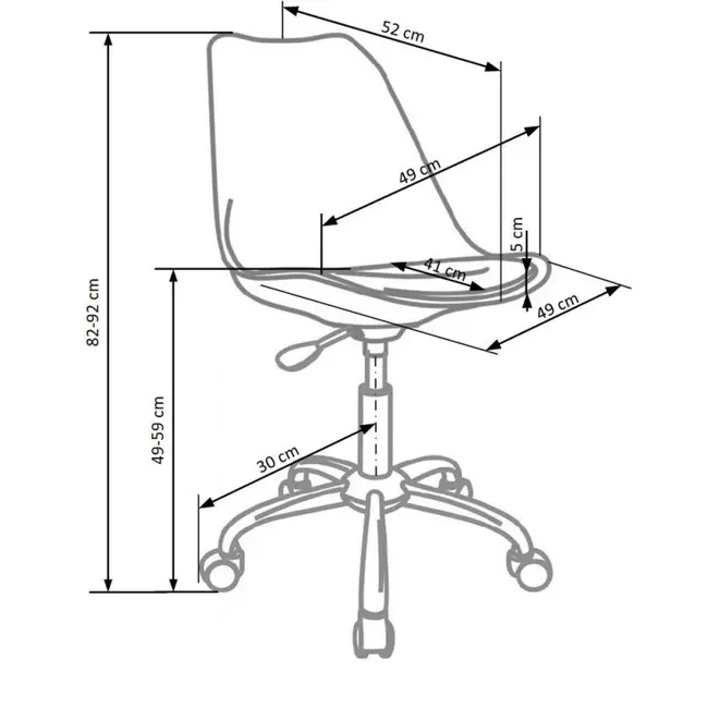 Scaun birou copii hm coco 4, ergonomic, stofa, cadru metalic, inaltime ajustabila, roti pivotante, 80 kg, gri deschis drm3836