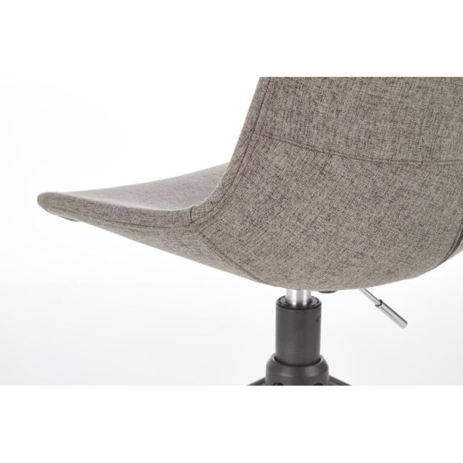 Scaun birou copii hm doblo, ergonomic, roti pivotante, cadru cromat, stofa, inaltime ajustabila, 100 kg, gri drm4638