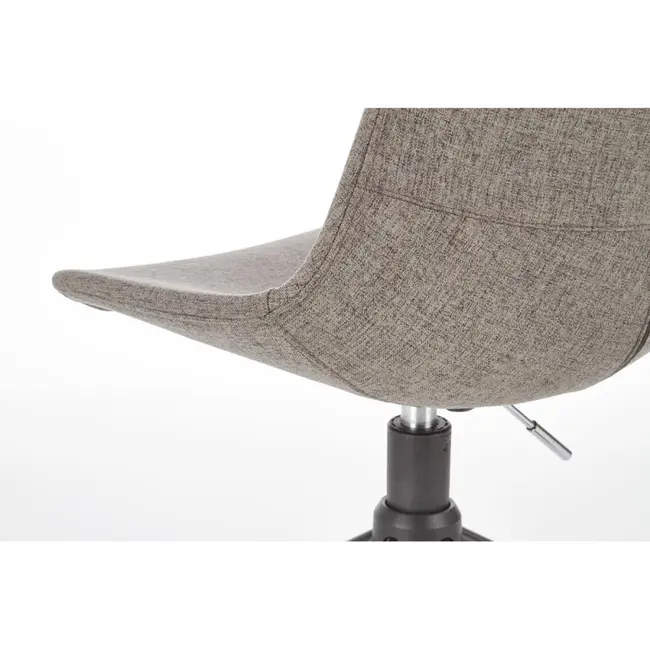 Scaun birou copii hm doblo, ergonomic, roti pivotante, cadru cromat, stofa, inaltime ajustabila, 100 kg, gri drm4638