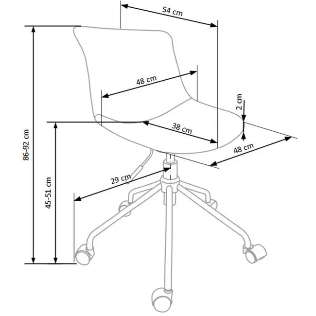 Scaun birou copii hm doblo, ergonomic, roti pivotante, cadru cromat, stofa, inaltime ajustabila, 100 kg, gri drm4638