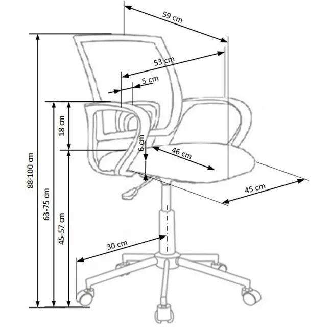 Scaun birou copii hm ibis butterfly, ergonomic, cadru metal, stofa/piele ecologica, inaltime ajustabila, 100 kg, multicolor drm3734