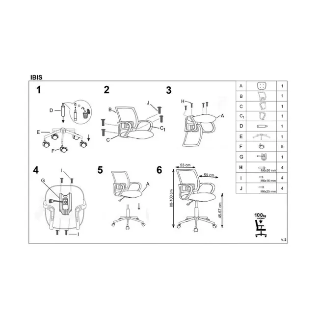 Scaun birou copii hm ibis paris, ergonomic, spatar curbat, cadru cromat, stofa, inaltime ajustabila, 100 kg, multicolor drm3736