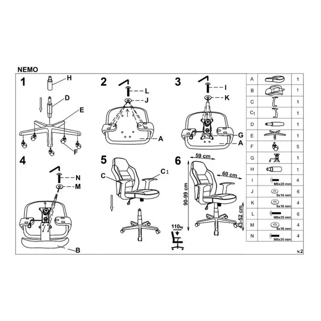 Scaun birou pentru copii hm nemo, ergonomic, cadru polipropilena, piele ecologica cu insertii de mesh, inaltime ajustabila, mecanism balansare, 110 kg, rosu/negru drm3849