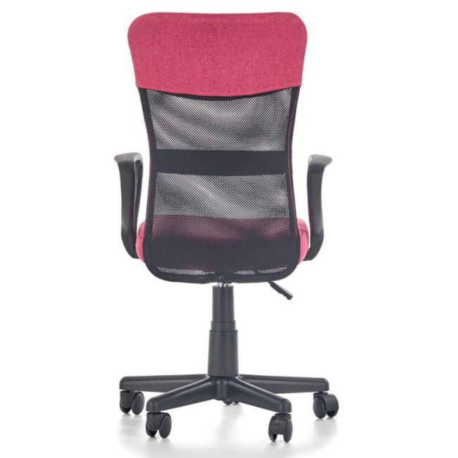 Scaun birou pentru copii cu plasa textila, hm timmy, ergonomic, inaltime reglabila, structura polipropilena, rotire 360 ˚, 120 kg, roz drm4466
