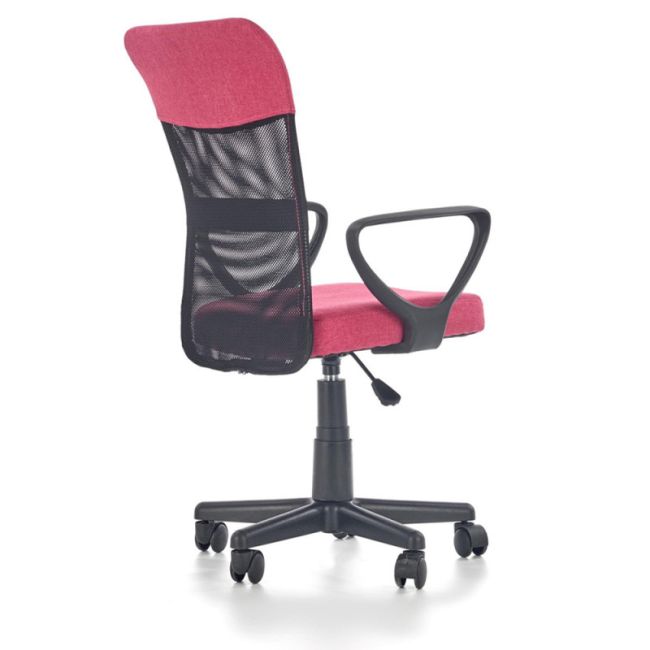 Scaun birou pentru copii cu plasa textila, hm timmy, ergonomic, inaltime reglabila, structura polipropilena, rotire 360 ˚, 120 kg, roz drm4466
