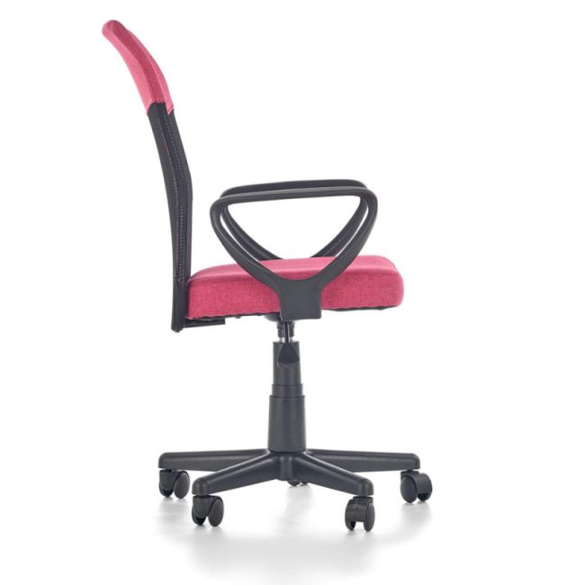 Scaun birou pentru copii cu plasa textila, hm timmy, ergonomic, inaltime reglabila, structura polipropilena, rotire 360 ˚, 120 kg, roz drm4466