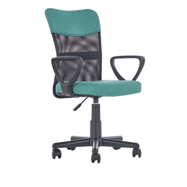Scaun birou pentru copii cu plasa textila, hm timmy, ergonomic, inaltime reglabila, structura polipropilena, rotire 360 ˚, 120 kg, turcoaz drm4467