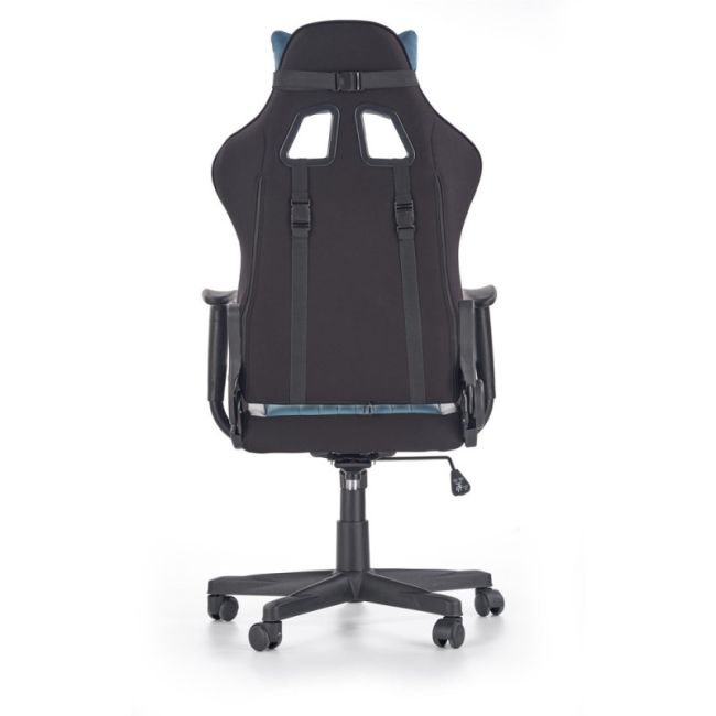 Scaun directorial gaming hm cayman, mecanism de balans, suport lombar, perne reglabile, cadru polipropilena, 120 kg, gri/turcoaz drm4687