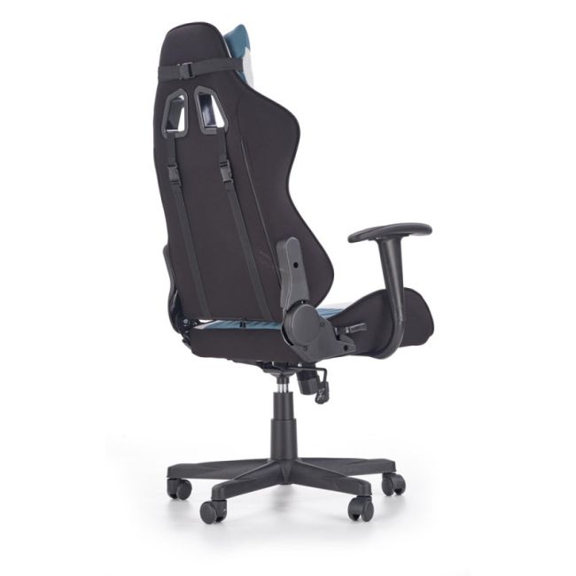 Scaun directorial gaming hm cayman, mecanism de balans, suport lombar, perne reglabile, cadru polipropilena, 120 kg, gri/turcoaz drm4687