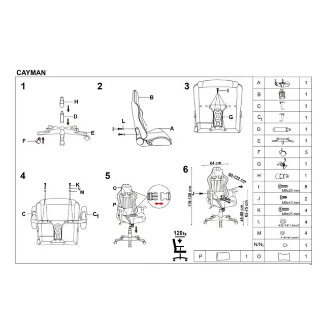 Scaun directorial gaming hm cayman, mecanism de balans, suport lombar, perne reglabile, cadru polipropilena, 120 kg, gri/turcoaz drm4687