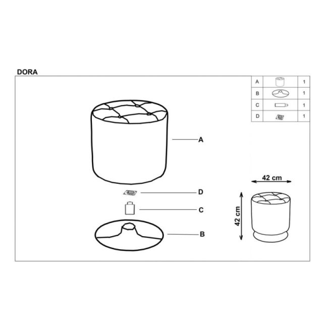 Taburete hm dora negru drm4659