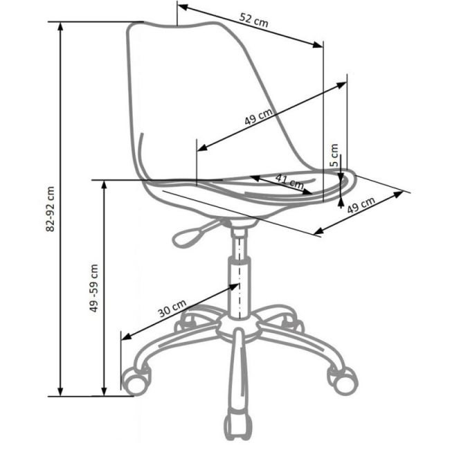 Scaun birou copii hm coco, piele ecologica, inaltime reglabila, cadru cromat, 80 kg, alb drm2744