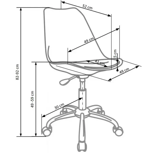 Scaun birou copii hm coco, piele ecologica, inaltime reglabila, cadru cromat, 80 kg, alb drm2744