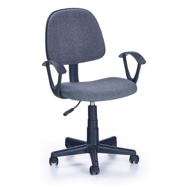 Scaun birou copii hm darian bis, ergonomic, cadru polipropilena, stofa, inaltime ajustabila, 80 kg, gri drm2751