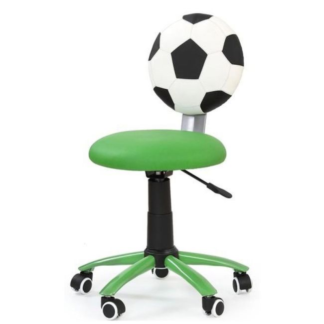 Scaun birou copii hm gol, piele ecologica, inaltime ajustabila, roti cauciucate, 90 kg, verde drm2244