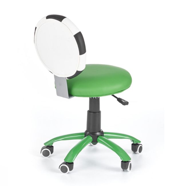 Scaun birou copii hm gol, piele ecologica, inaltime ajustabila, roti cauciucate, 90 kg, verde drm2244