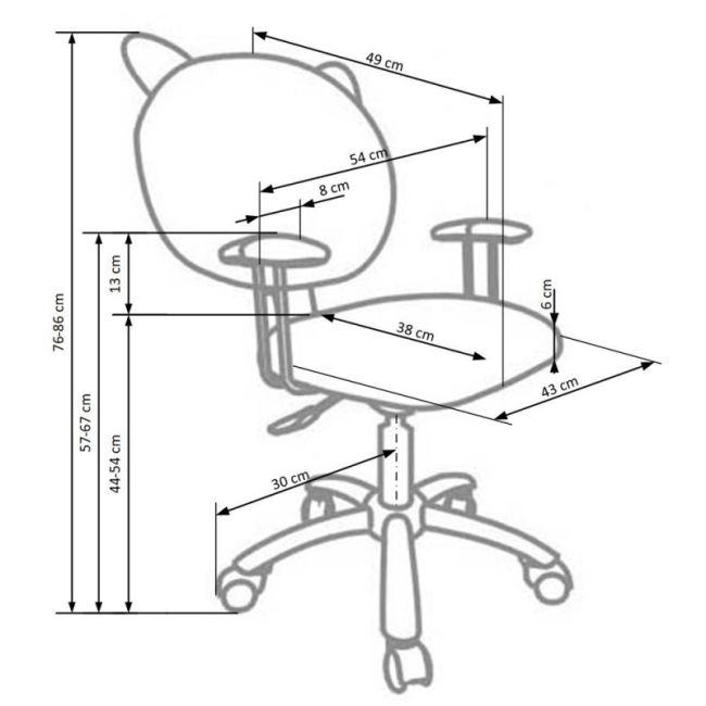 Scaun birou copii hm kitty drm2239
