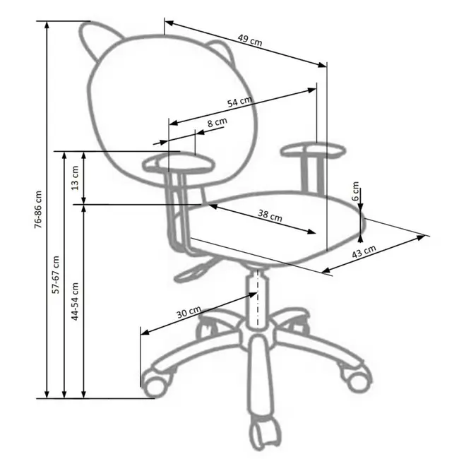 Scaun birou copii hm kitty drm2239