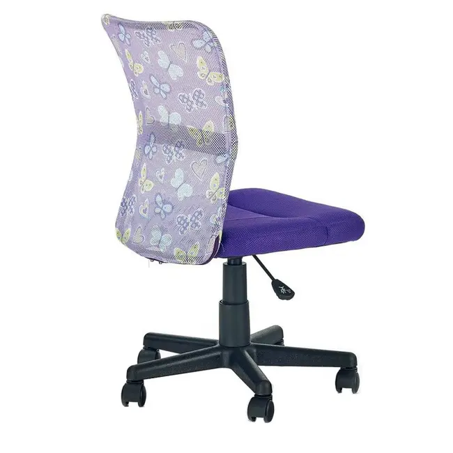 Scaun birou copii hm dingo, ergonomic, cadru polipropilena, mesh, inaltime ajustabila, 80 kg, 98x41x56 cm, violet drm2756