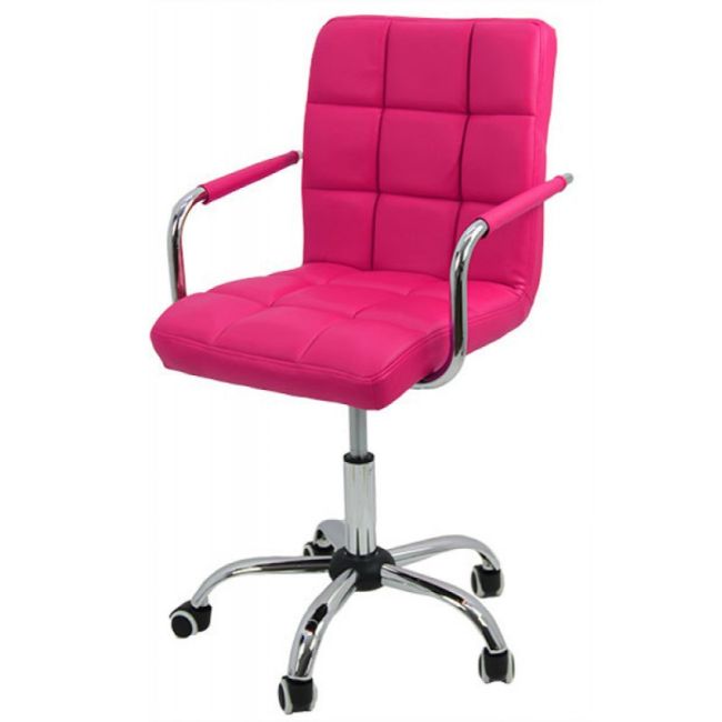 Scaun birou copii off 328, inaltime ajustabila, rotativ, cu brate, piele ecologica, 65 kg drm974