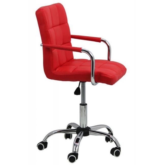 Scaun birou copii off 328, inaltime ajustabila, rotativ, cu brate, piele ecologica, 65 kg drm974