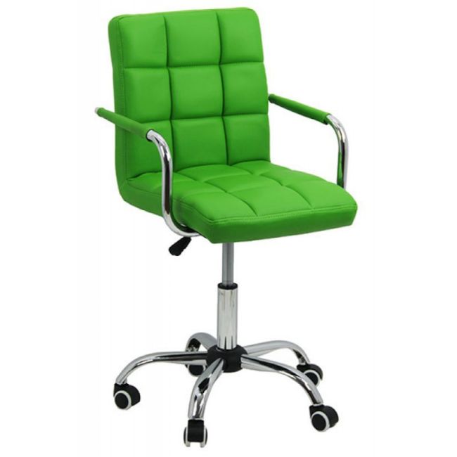 Scaun birou copii off 328, inaltime ajustabila, rotativ, cu brate, piele ecologica, 65 kg drm974