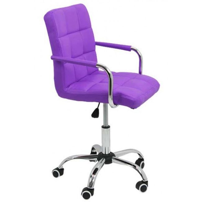 Scaun birou copii off 328, inaltime ajustabila, rotativ, cu brate, piele ecologica, 65 kg drm974