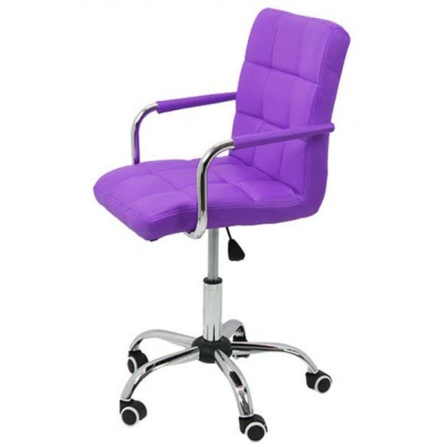 Scaun birou copii off 328, inaltime ajustabila, rotativ, cu brate, piele ecologica, 65 kg drm974